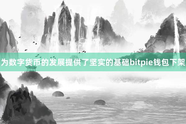 为数字货币的发展提供了坚实的基础bitpie钱包下架