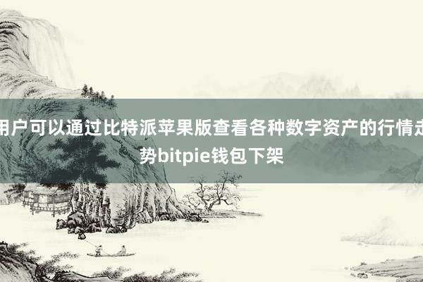 用户可以通过比特派苹果版查看各种数字资产的行情走势bitpie钱包下架