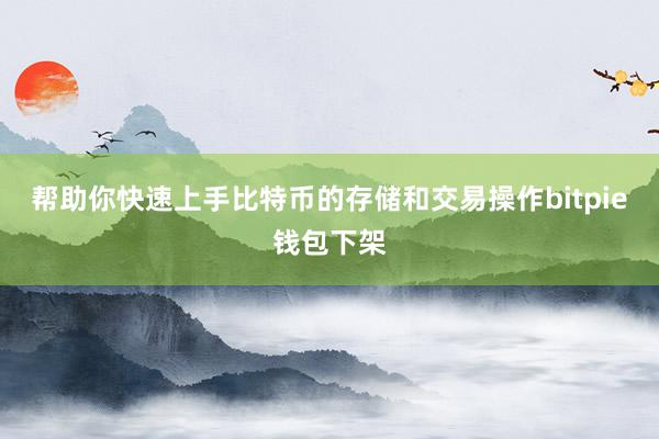 帮助你快速上手比特币的存储和交易操作bitpie钱包下架