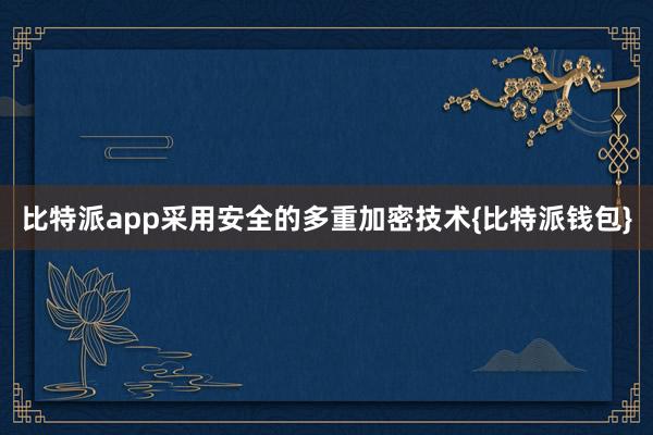 比特派app采用安全的多重加密技术{比特派钱包}