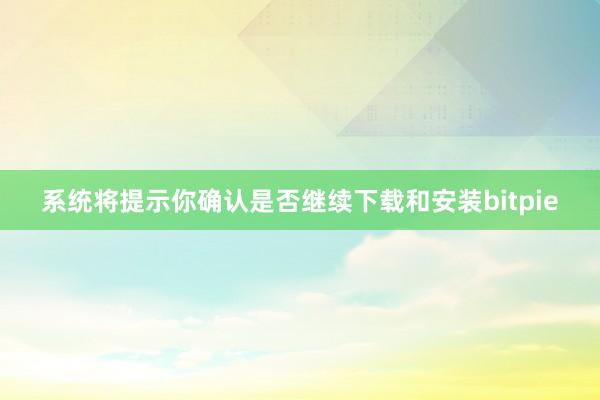 系统将提示你确认是否继续下载和安装bitpie