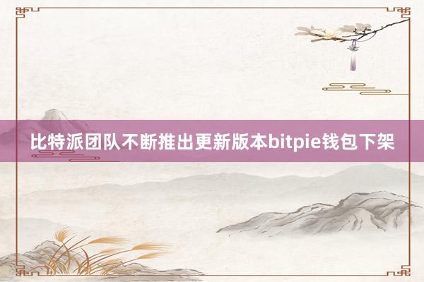 比特派团队不断推出更新版本bitpie钱包下架