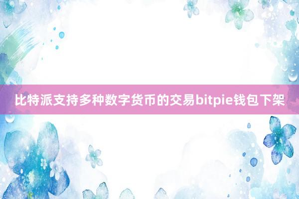 比特派支持多种数字货币的交易bitpie钱包下架