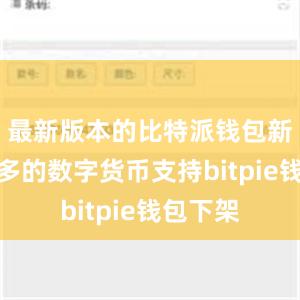 最新版本的比特派钱包新增了更多的数字货币支持bitpie钱包下架