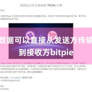 数据可以直接从发送方传输到接收方bitpie