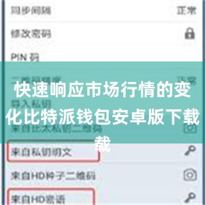 快速响应市场行情的变化比特派钱包安卓版下载