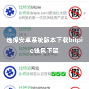 选择安卓系统版本下载bitpie钱包下架